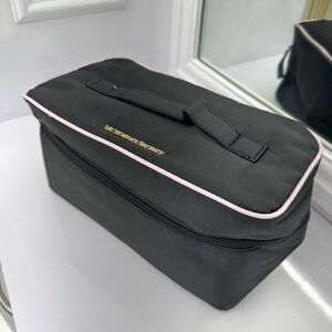 Victoria’s Secret Black Travel Organizer Bag w. Pink Satin Lining